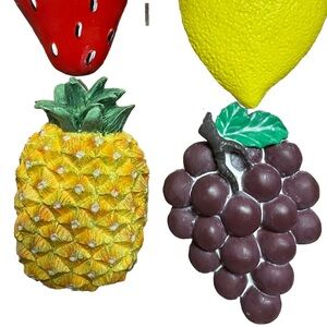 Source Unknown Fruit-Themed Dinnerware Set - Red, Yellow, Green, Purple